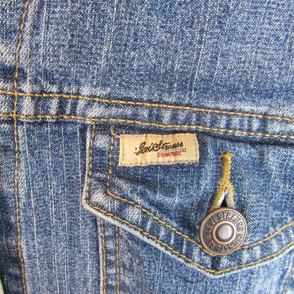 Levi's Women's Denim Trucker Jacket Button Down Size SMALL - Picture 4 of 9